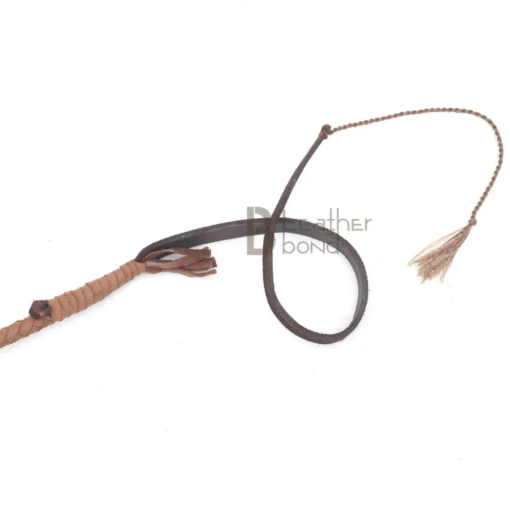 Indiana Jones Style Tan  Leather Bullwhip (4ft – 12ft) – Handmade Cowhide