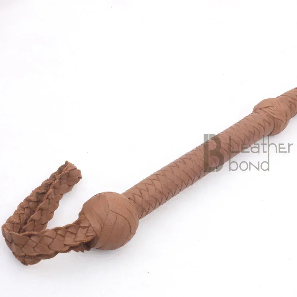 Indiana Jones Style Tan  Leather Bullwhip (4ft – 12ft) – Handmade Cowhide