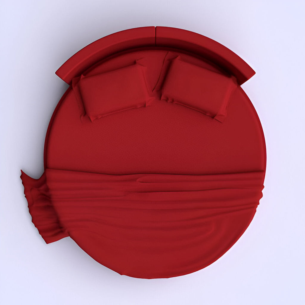 400TC Sateen Solid Cotton Round Duvet Cover Set