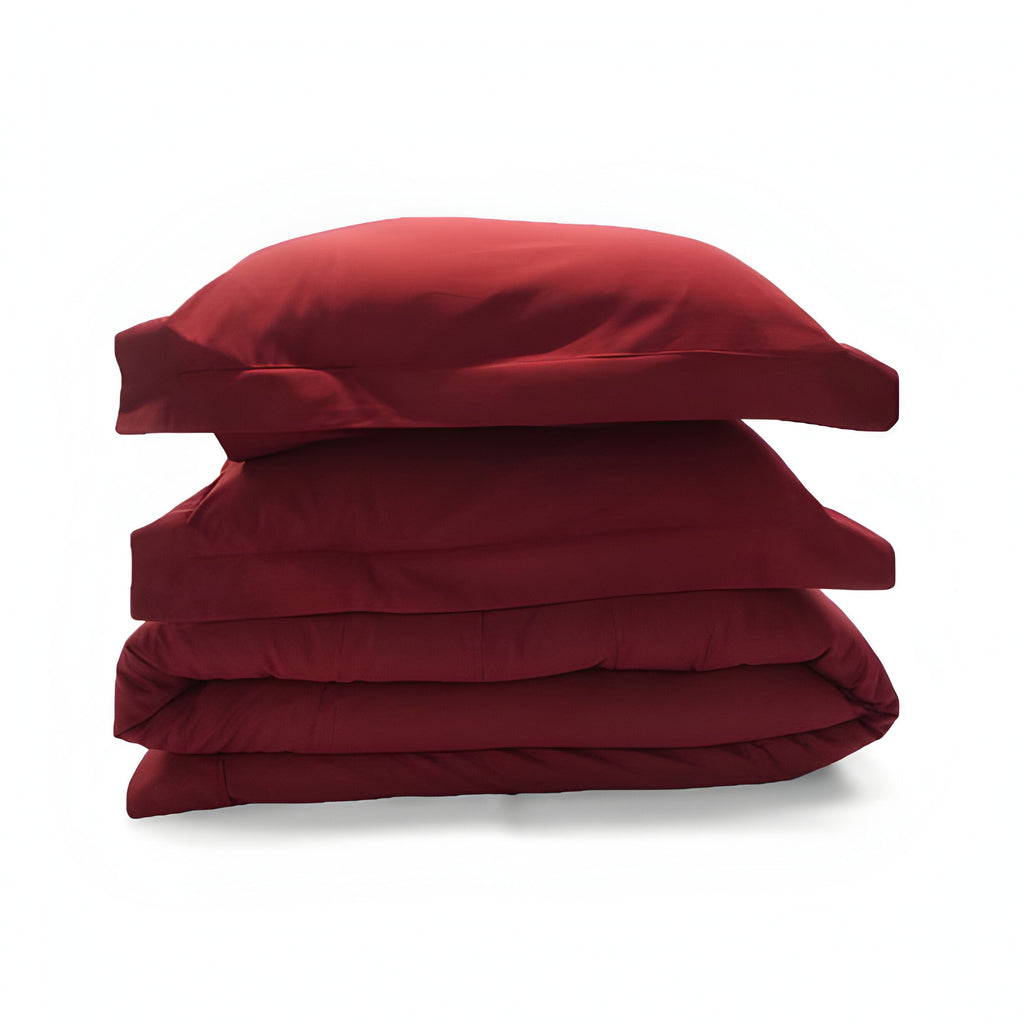 400TC Cotton Sateen Solid Duvet Cover Set