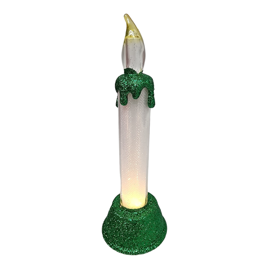 Light-Up LED Glittered 6 Inch Candle -