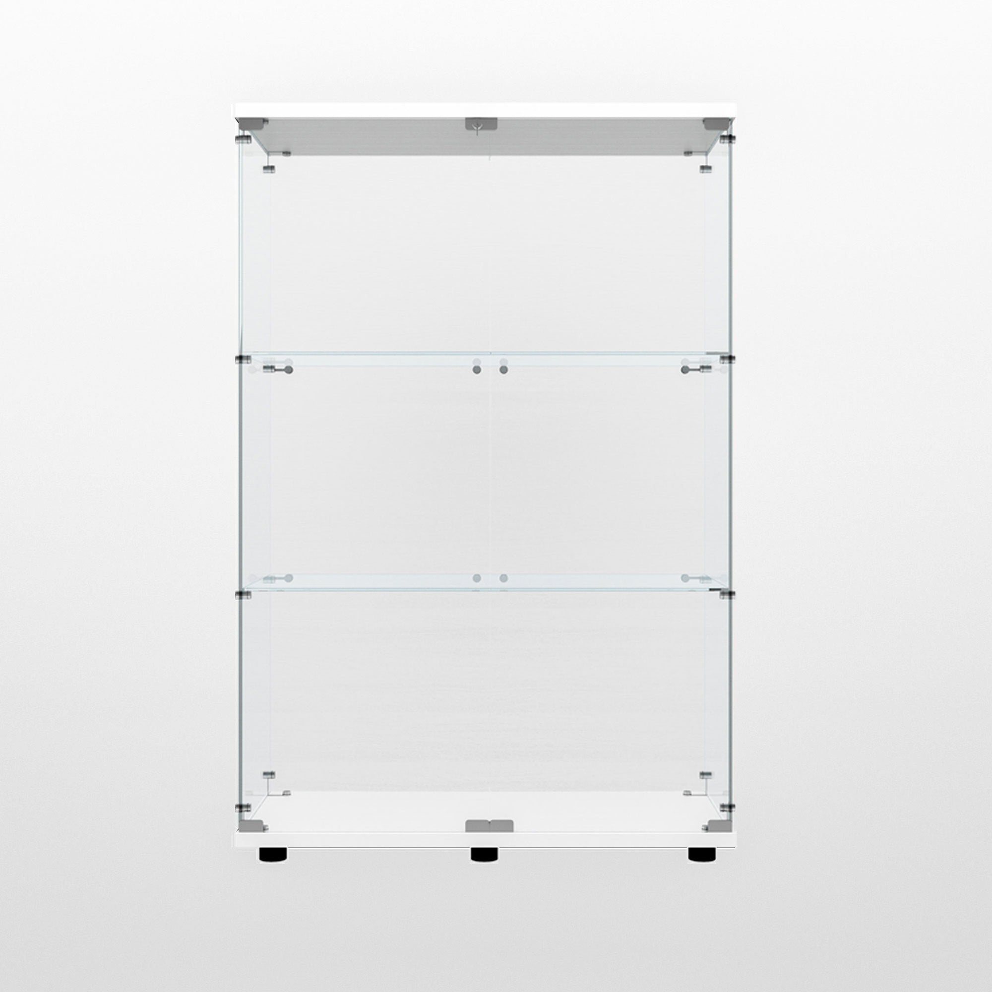 Tempered Glass Display Cabinet,Wine Cabinet,storage Cabinet,File Cabinet,with Battery-powered paipai light,Adjustable Floor Feet,Suitable for uneven ground,Can be placed anywhere,color:white