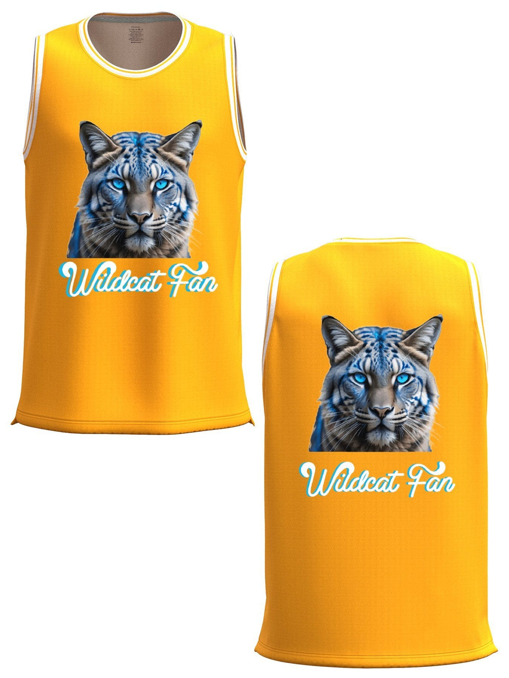 Wildcat Fan Adult Gold Basketball Jersey | Ships From USA