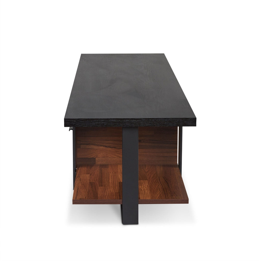 Elling Walnut & Black Finish TV Stand