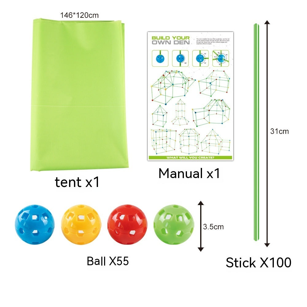 DIY Fort Building Kit – Luminous Playhouse Tent Construction Set