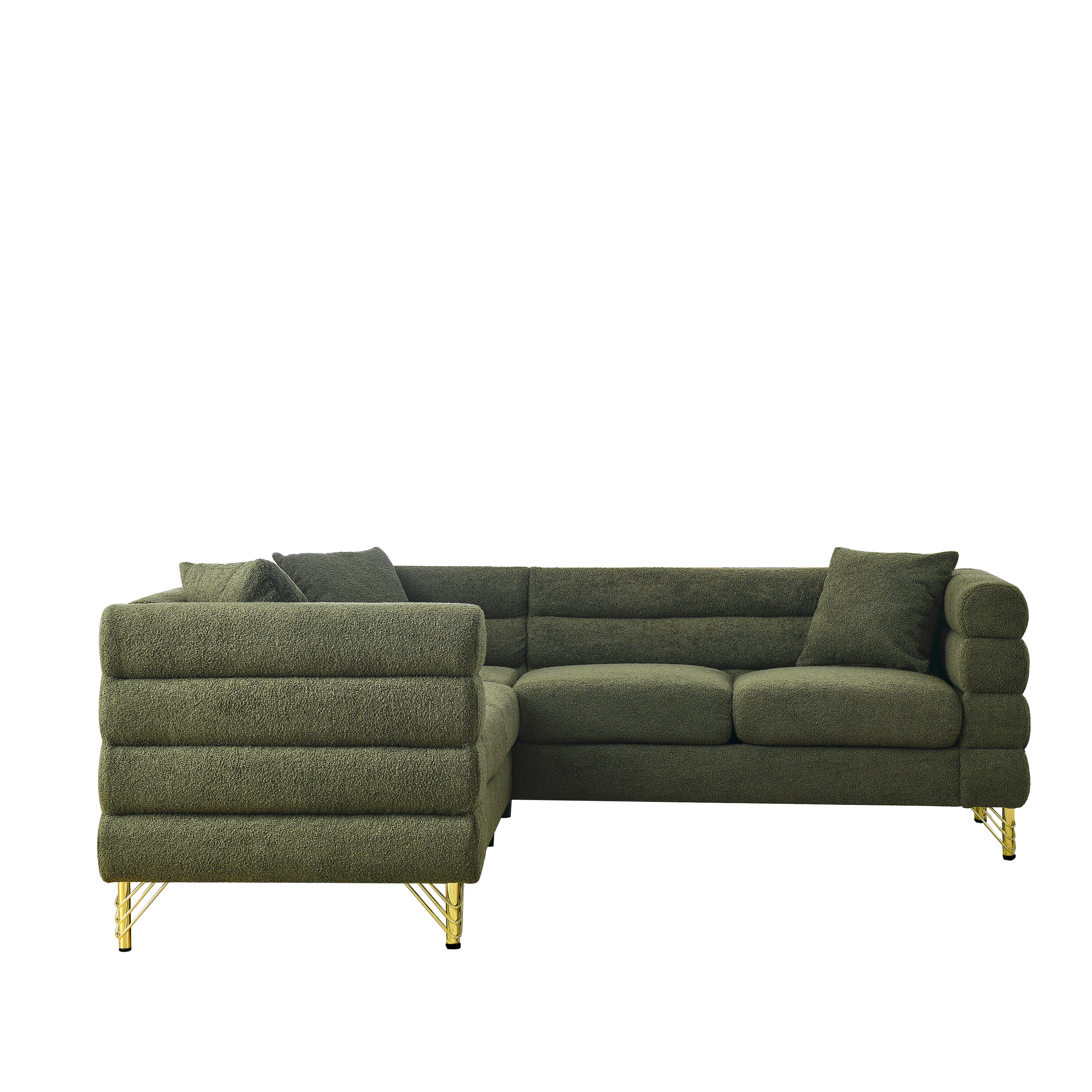 81.5-Inch Oversized Corner Sofa, L-Shaped Sectional Couch,   5-Seater Corner Sofas with 3 Cushions for Living Room, Bedroom, Apartment, Office