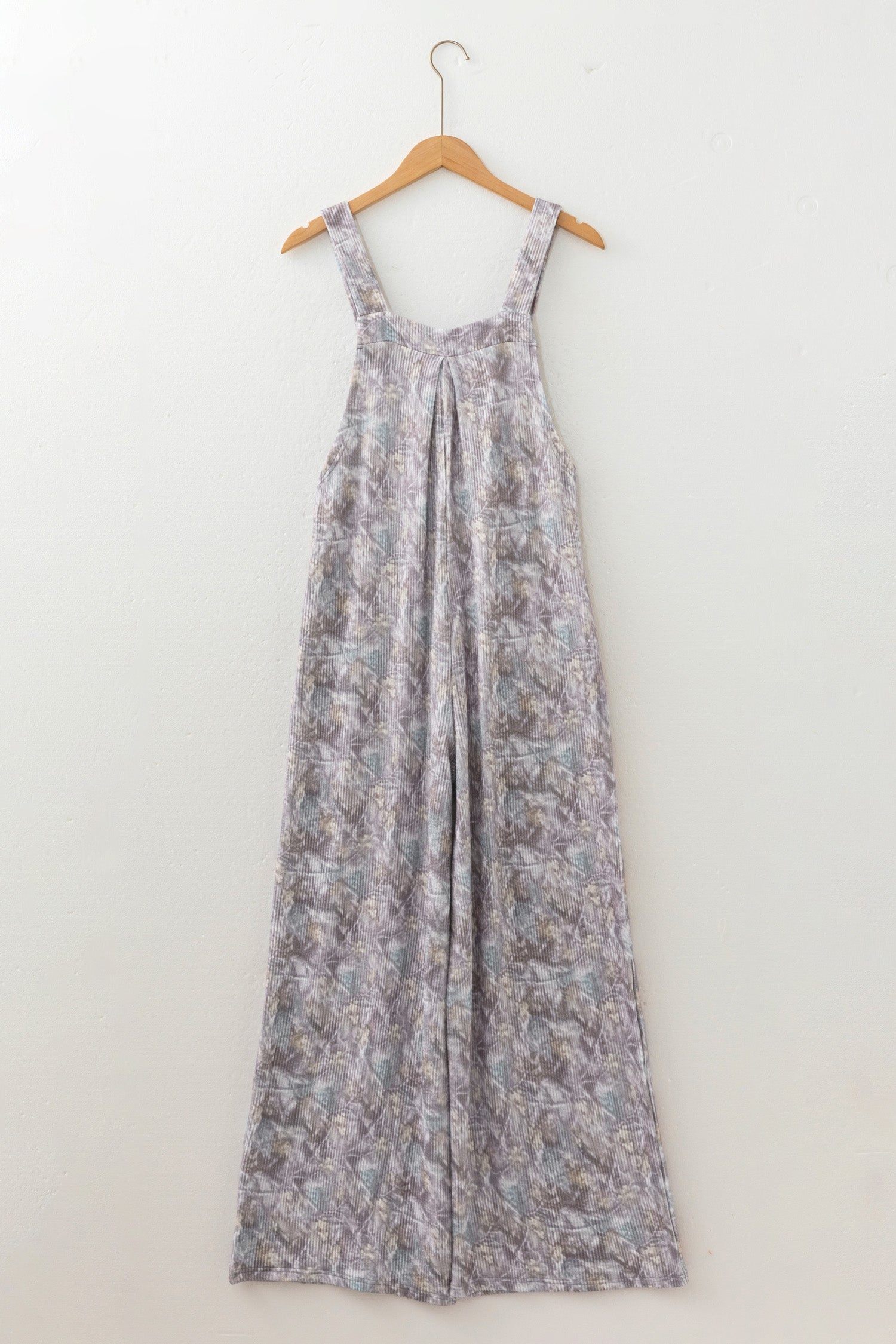 Camouflage Corded Knit Sleeveless Jumpsuit
