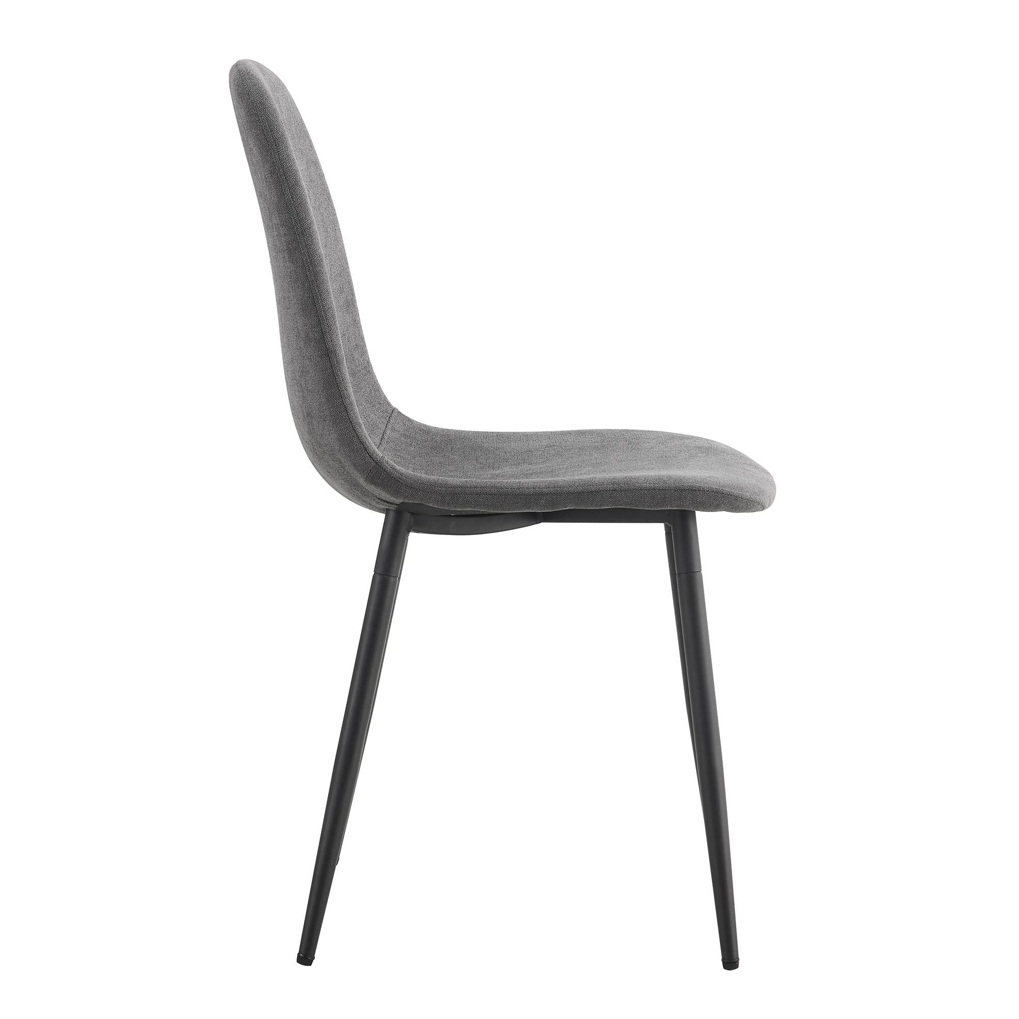 A set of 4 modern medieval style restaurant cushioned side chairs, equipped with soft cushions and black metal legs, suitable for kitchens, lounges, and farmhouses. B0501A