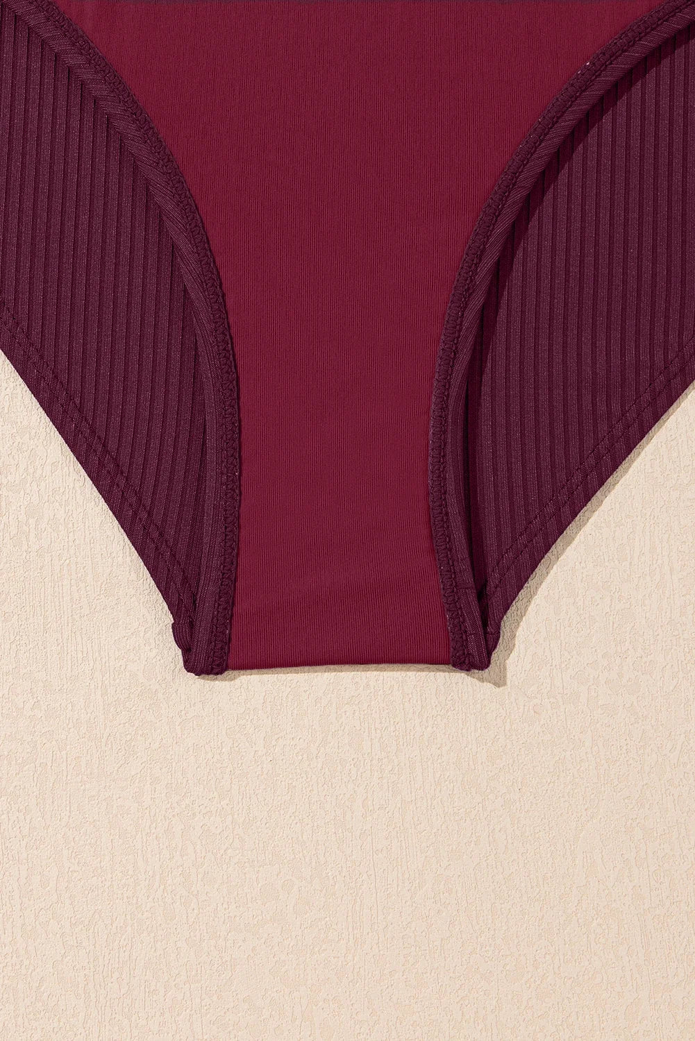 Solid Ribbed Knit Tankini & Skort Swim Set