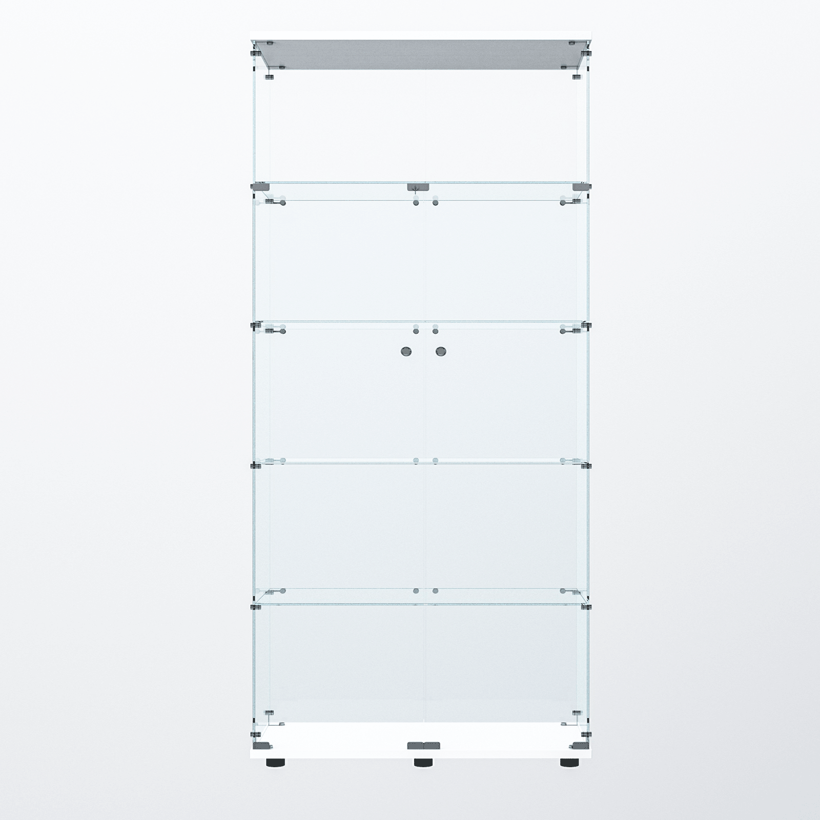 Tempered glass display cabinet,liquorcabinet,storagecabinet,filecabinet,with paipai lights,with locks,bottom equipped with adjustable feet,suitable for uneven,living room bedroom,corridor,office,white
