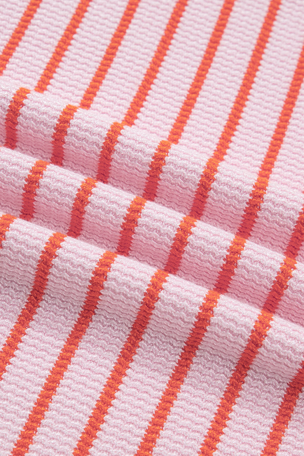 Stripe Textured Knit Sleeveless Sweater Top