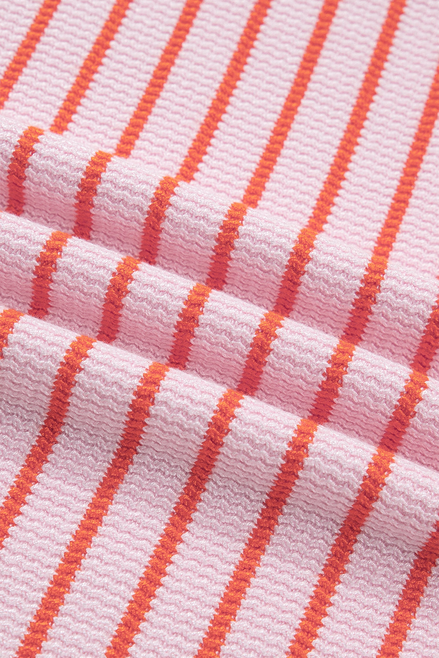 Stripe Textured Knit Sleeveless Sweater Top