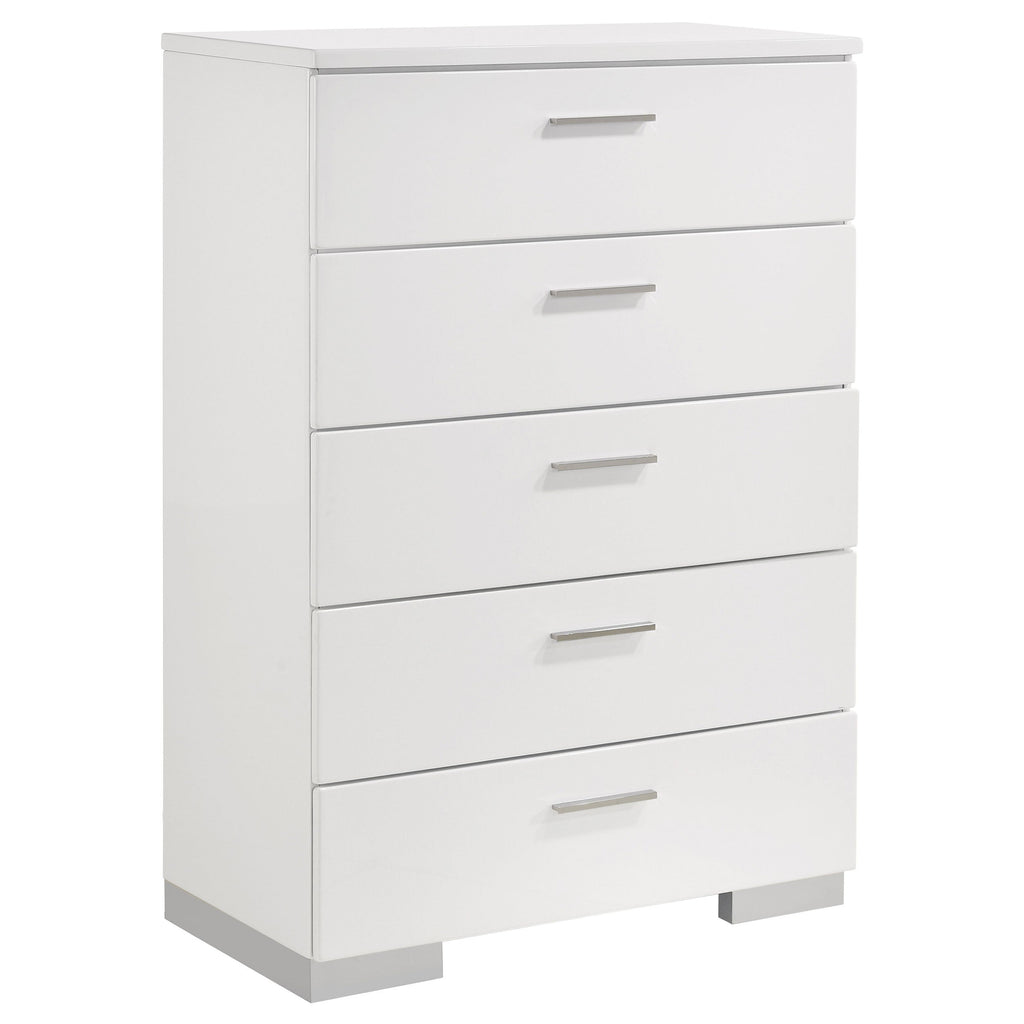 Fillmore White 5-piece Eastern King Bedroom Set