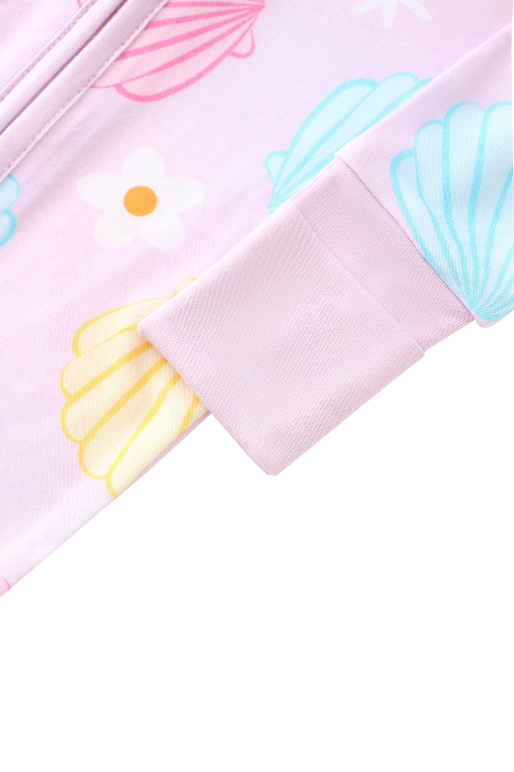 Posh TOT Pastel Seashell Bamboo Baby Convertible Zippy Romper  CINCO DE MAYO PROMO - FINAL SALE