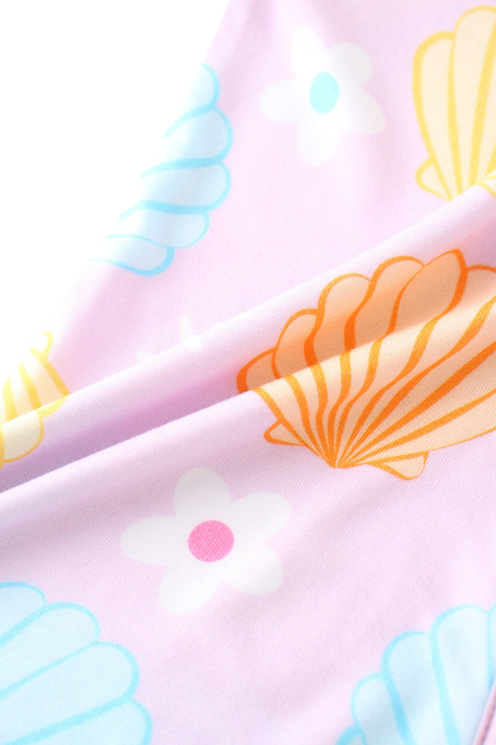 Posh TOT Pastel Seashell Bamboo Baby Convertible Zippy Romper  CINCO DE MAYO PROMO - FINAL SALE