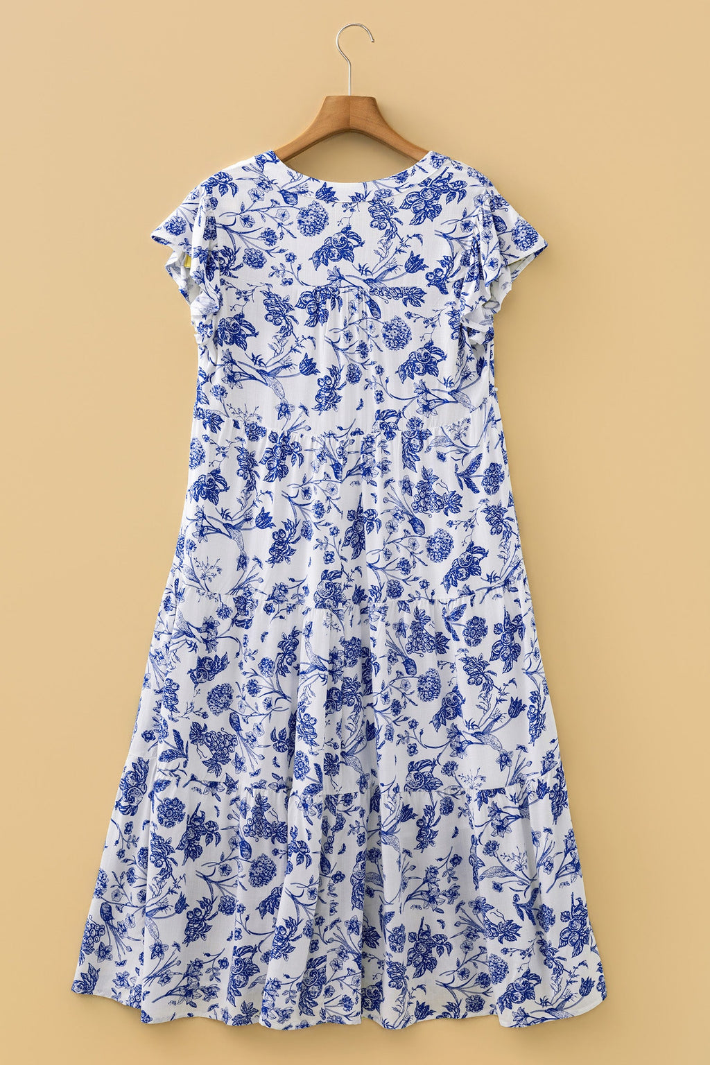 Floral Ruffle Tiered Midi Dress