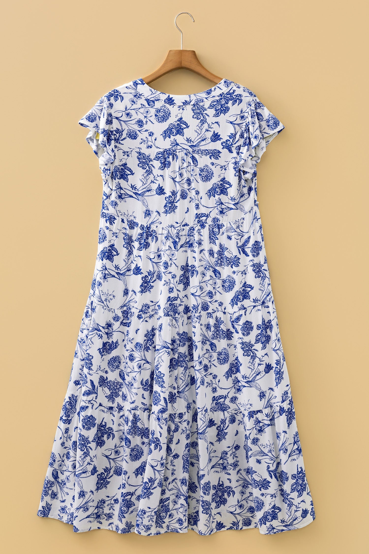 Floral Ruffle Tiered Midi Dress