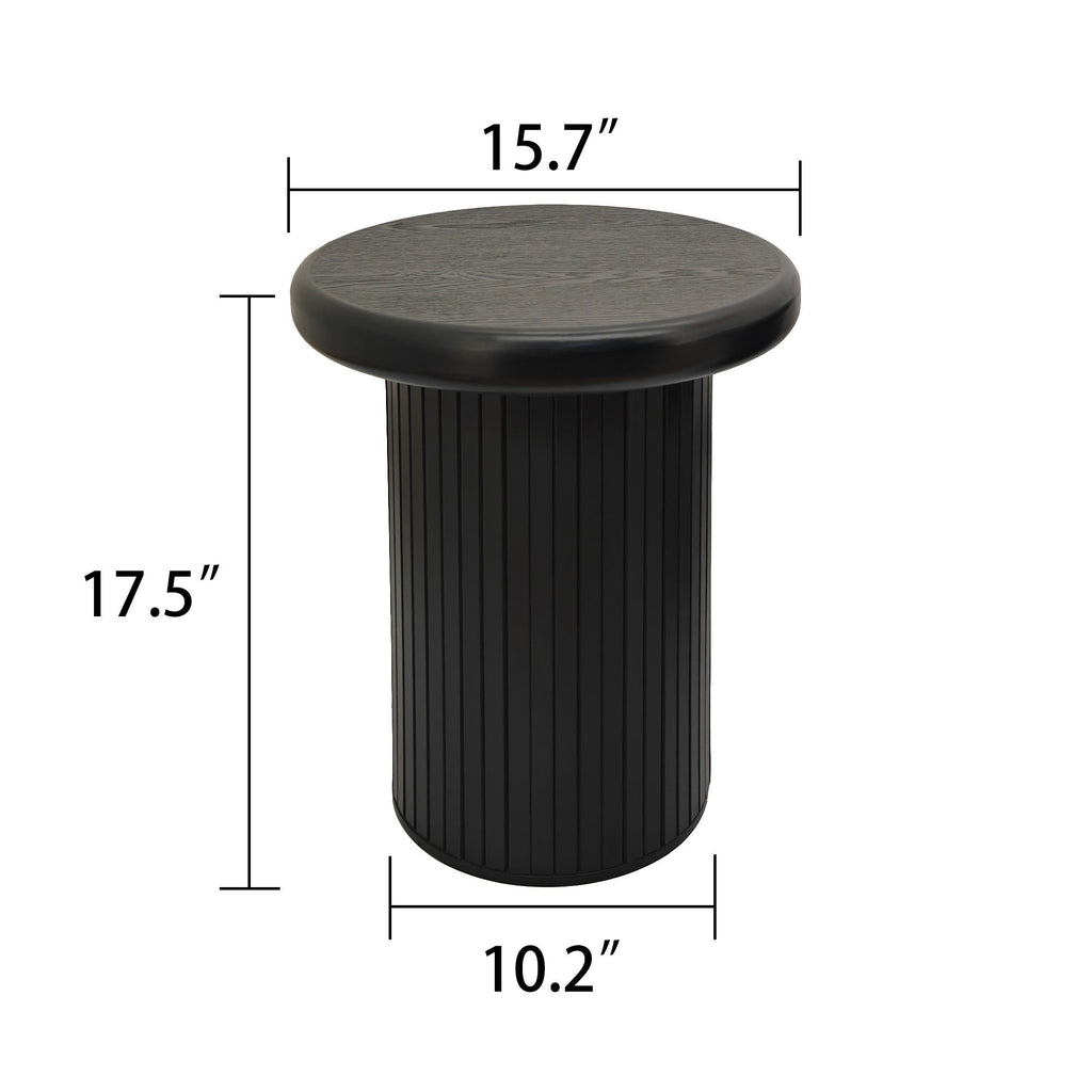 Modern Round Coffee Table Set – Dual Table Combination with Unique Fluted Table Leg Design, Stylish Living Room Furniture