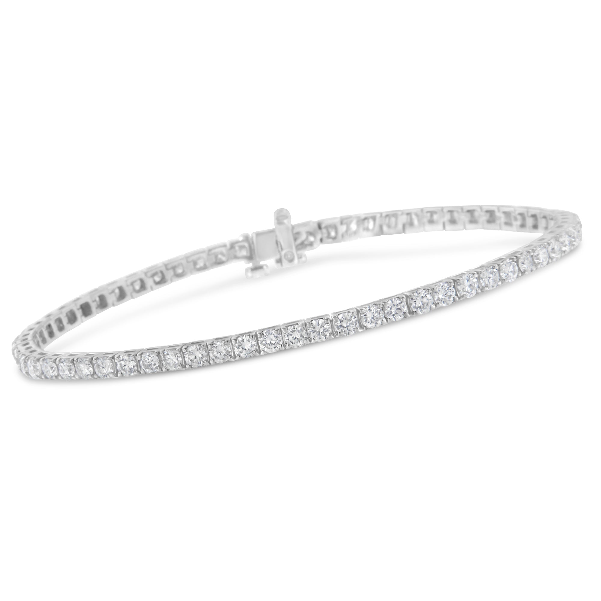 IGI Certified 4.0 Cttw Diamond 14K White Gold Classic 7â€ Tennis Bracelet (H-I Color, I1-I2 Clarity)