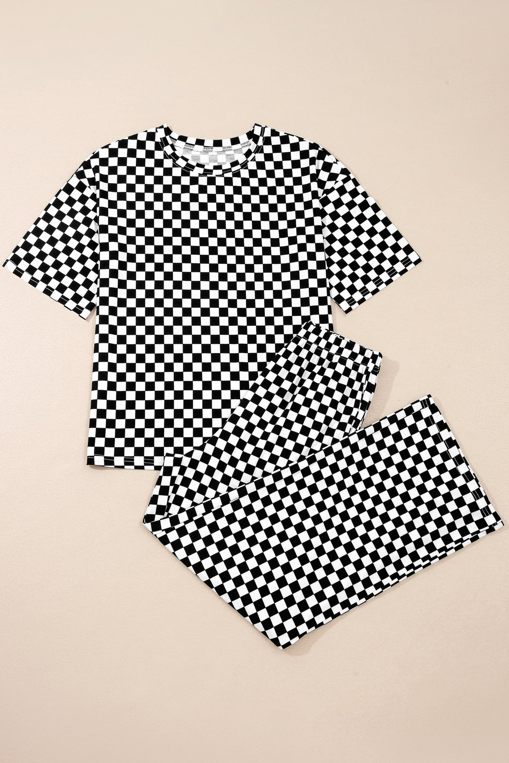 Checker Short Sleeve Tee & Pants Set
