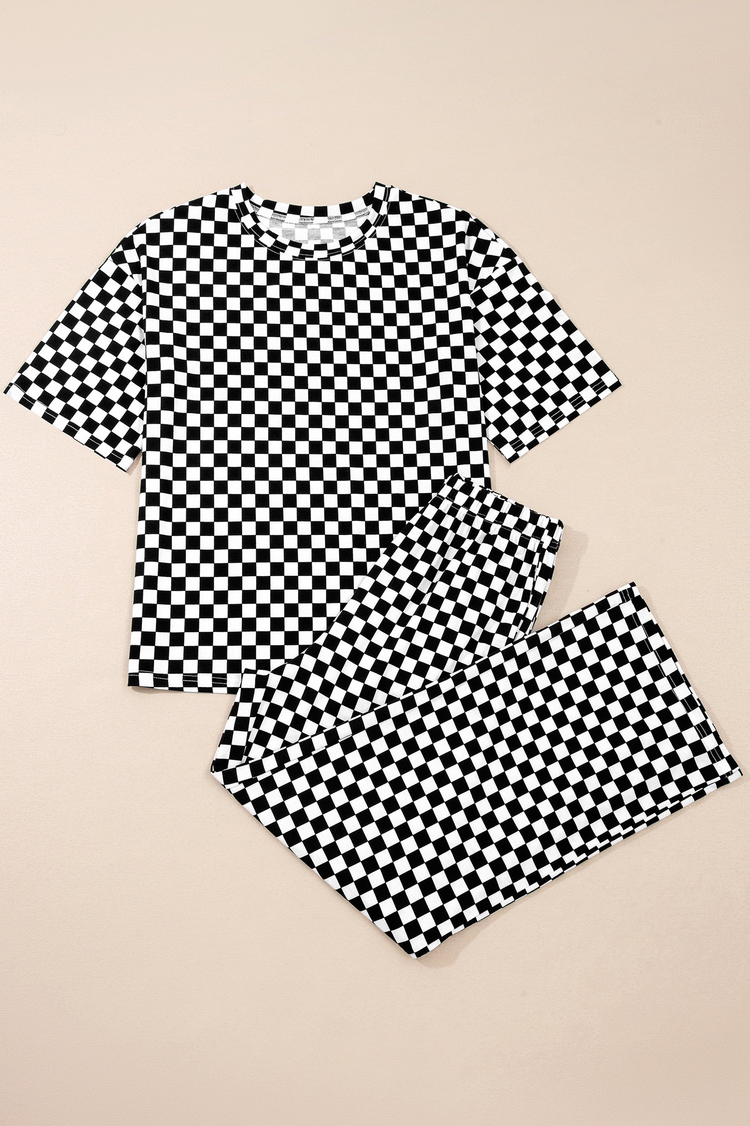 Checker Short Sleeve Tee & Pants Set
