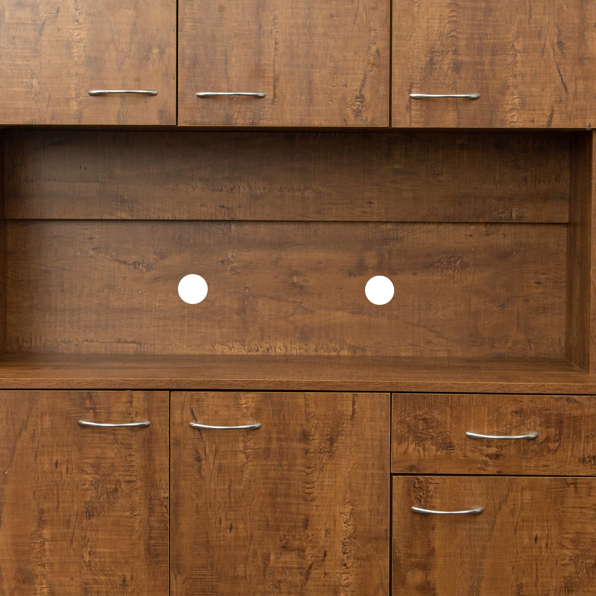 70.87' Tall Wardrobe& Kitchen Cabinet, with 6-Doors, 1-Open Shelves and 1-Drawer for bedroom,Walnut
