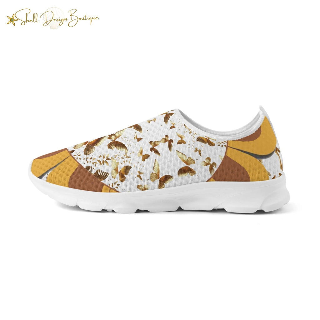Golden Butterflies Lightweight Adult Unisex Athletic Slip-on Shoes | Shipped in US