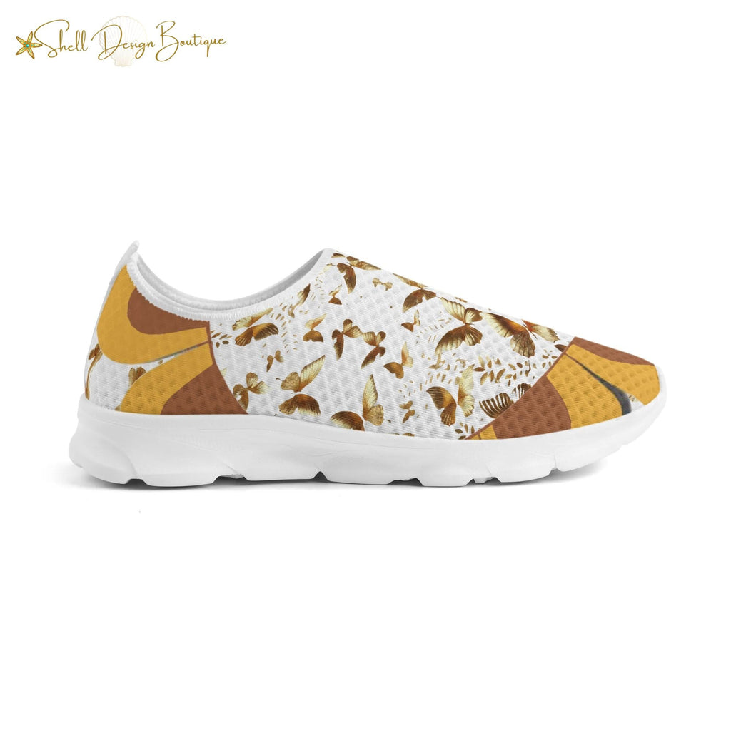 Golden Butterflies Lightweight Adult Unisex Athletic Slip-on Shoes | Shipped in US