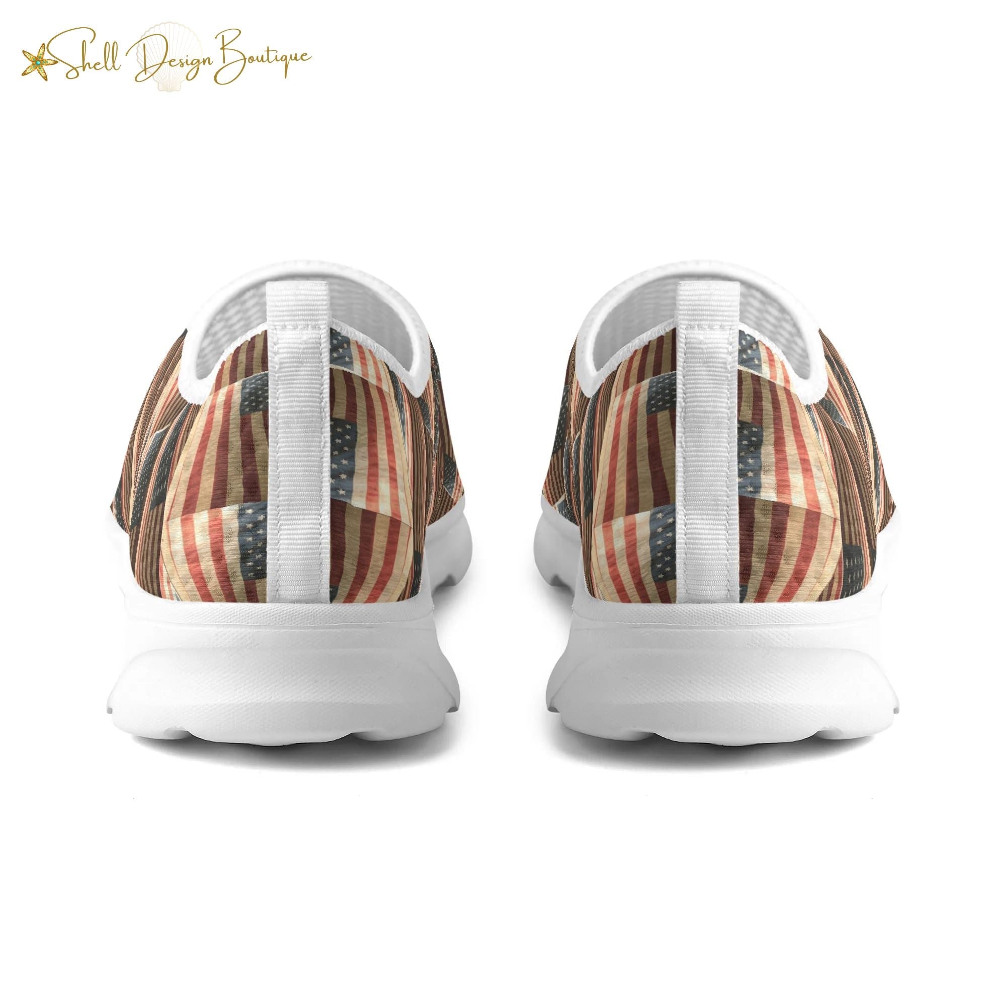 3D USA Flags Lightweight Adult Unisex Athletic Slip-on Shoes | Shipped in US