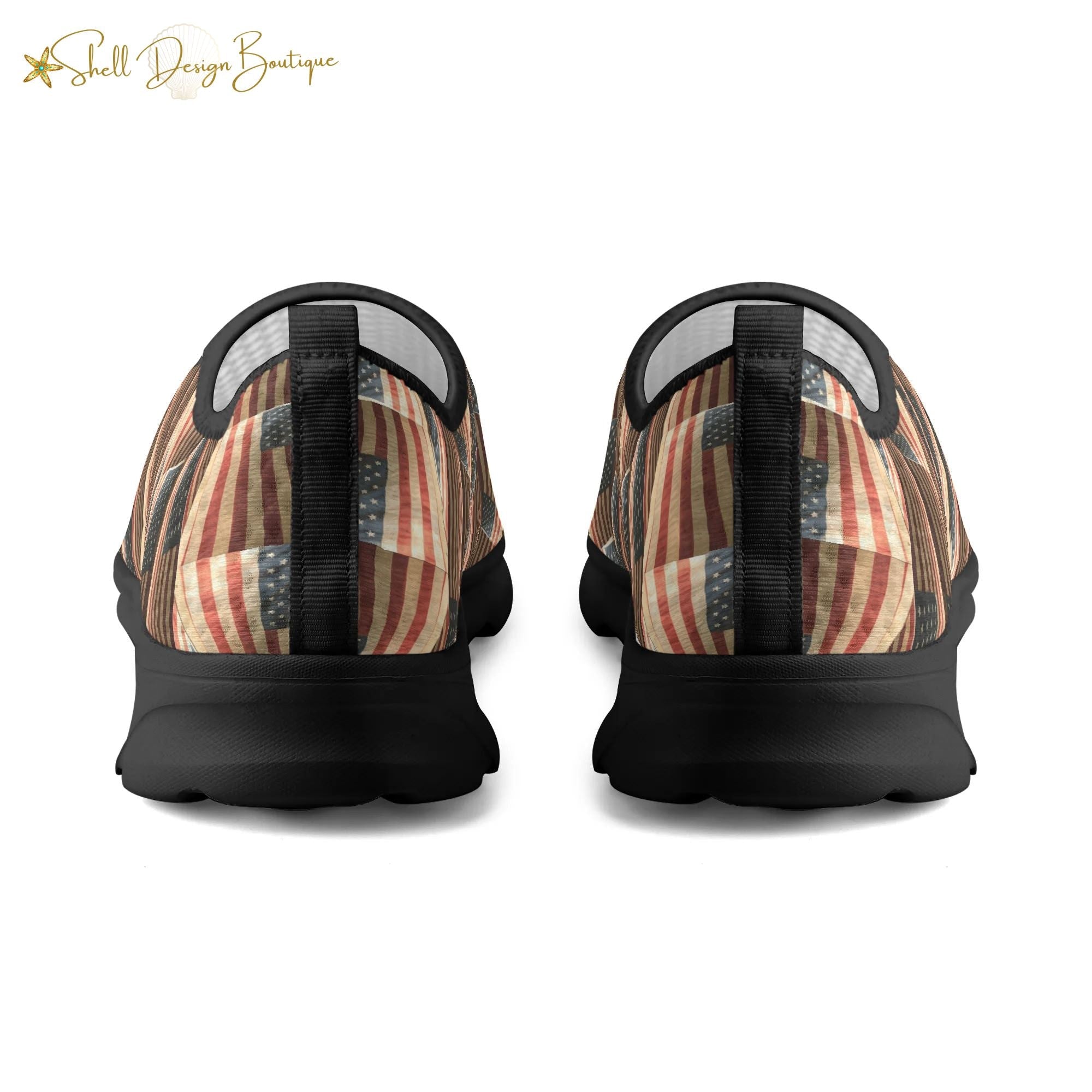 3D USA Flags Lightweight Adult Unisex Athletic Slip-on Shoes | Shipped in US