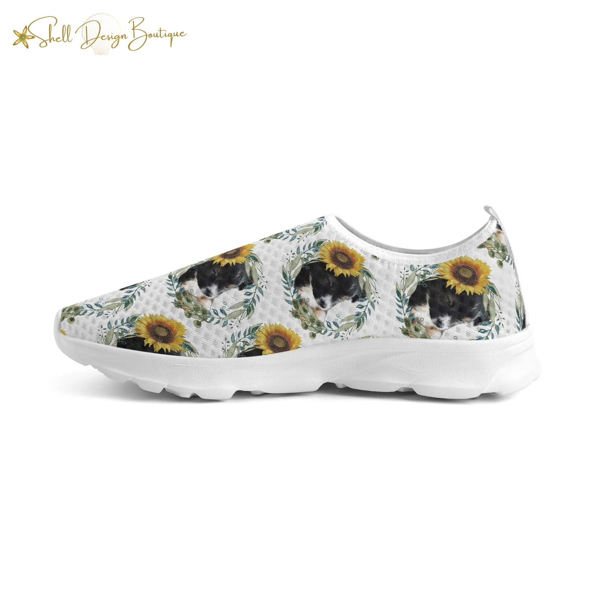 Cute Black Puppy Lightweight Adult Yoga Shoes for Women and Men
