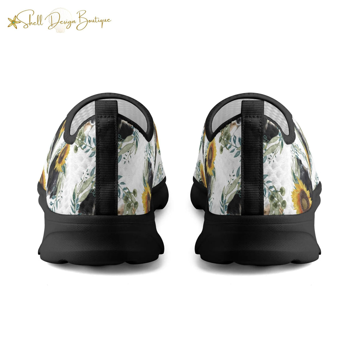 Cute Black Puppy Lightweight Adult Yoga Shoes for Women and Men