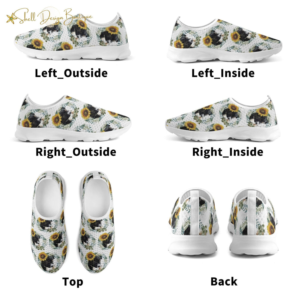 Cute Black Puppy Lightweight Adult Yoga Shoes for Women and Men