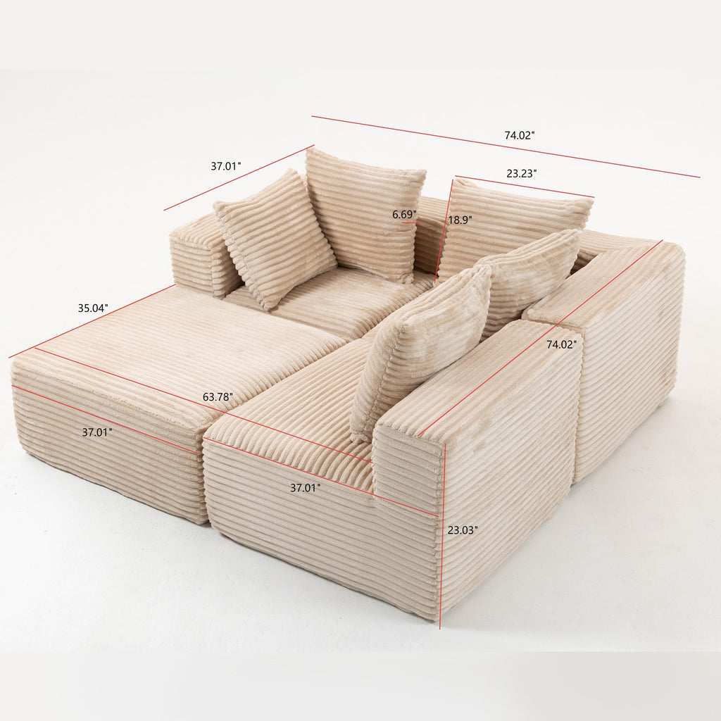 Compressed Sofa:Magic Cube Sofa-YKX-33001-Beige