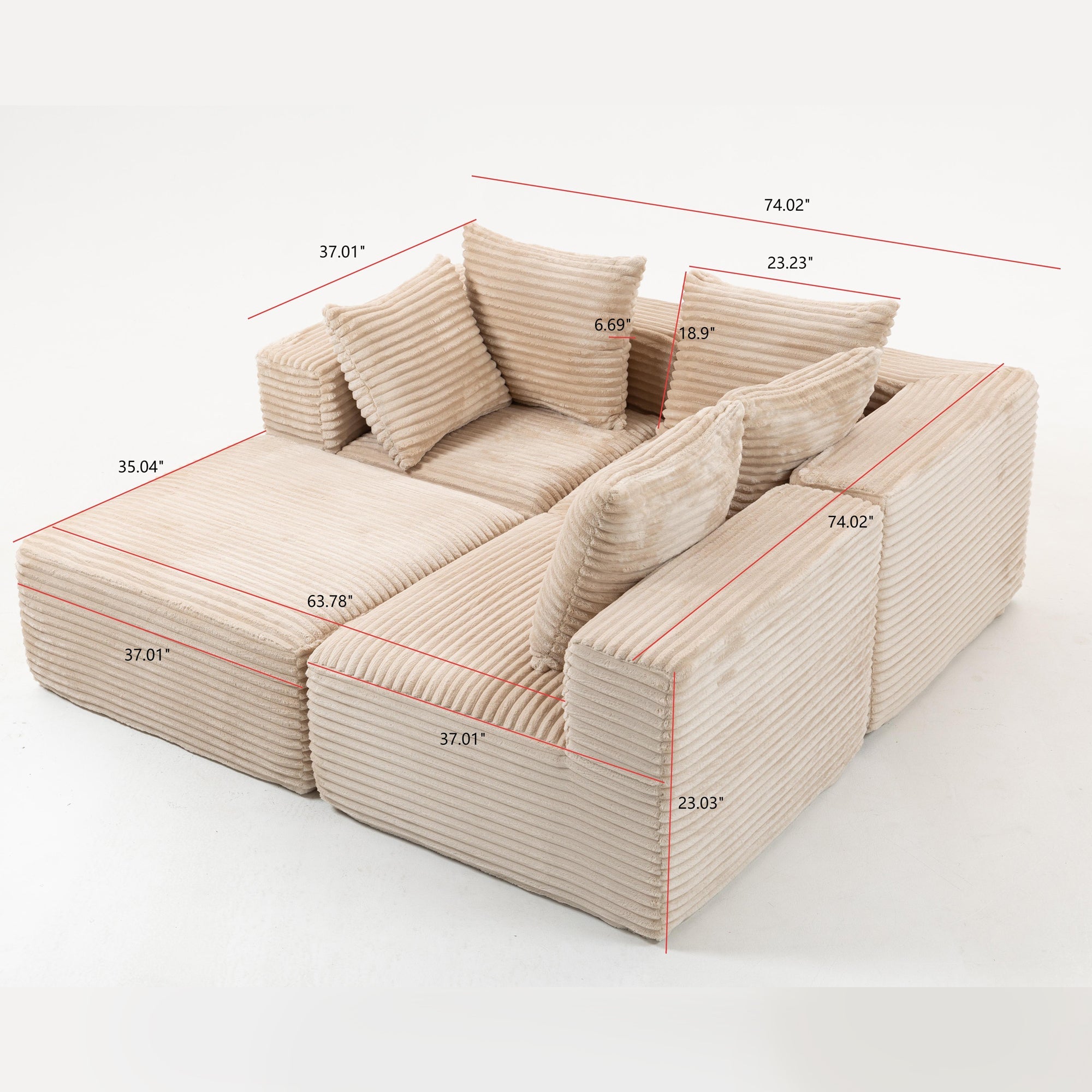 Compressed Sofa:Magic Cube Sofa-YKX-33001-Beige