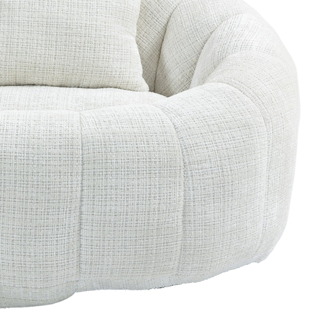 Bean Bag sofa Lazy Sofa Durable Comfort Lounger High Back Bean Bag Chair Couch for Adults and Kids, Indoor & Outdoor, Accent Floor Soft Lounge Chair  (Beige chenille)