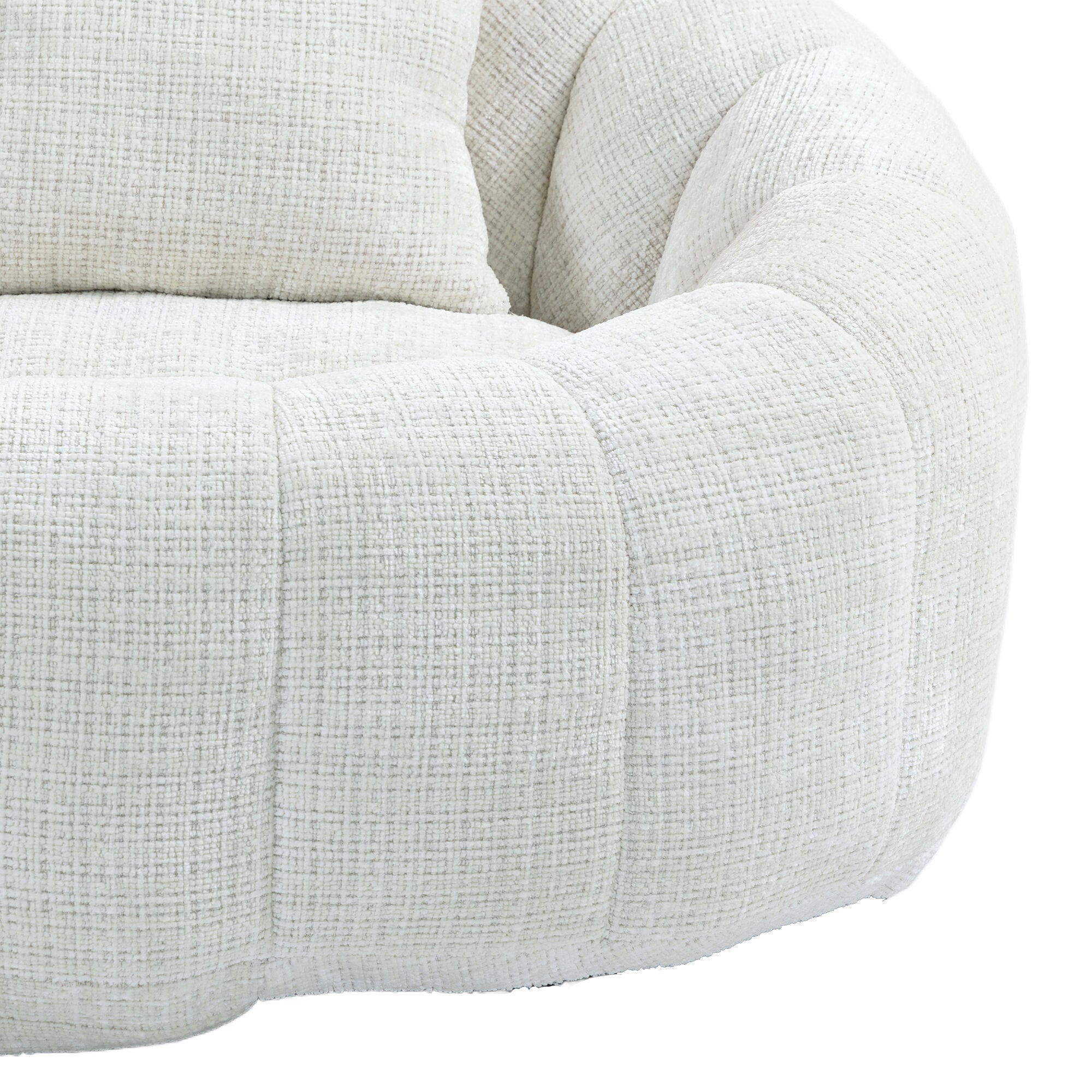Bean Bag sofa Lazy Sofa Durable Comfort Lounger High Back Bean Bag Chair Couch for Adults and Kids, Indoor & Outdoor, Accent Floor Soft Lounge Chair  (Beige chenille)