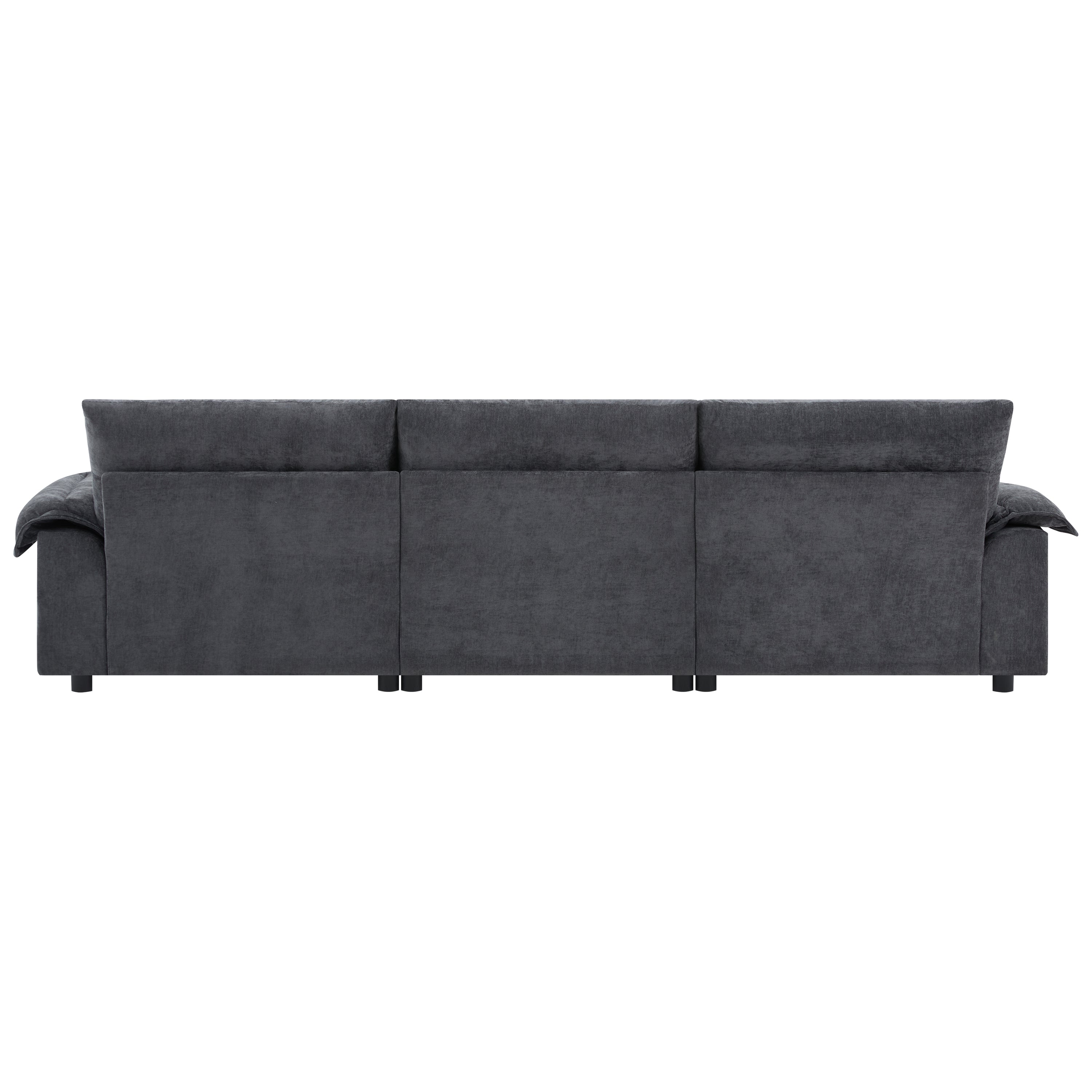 [VIDEO]104*60' Sectional Sofa, L-Shape with Multifunctional Armrest, Dual-Port Charging, Cup Holder, Side Storage Pockets, Movable Storage Ottoman, Unique Tufted Design, Soft Cushion, Chenille,3colors