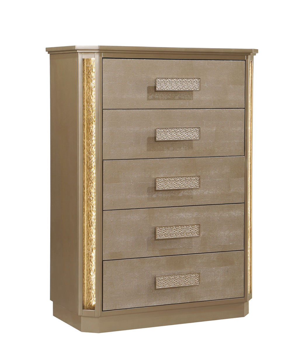 Medusa Queen 5PC Bedroom set Made with Wood in Gold (NJ Inventory)