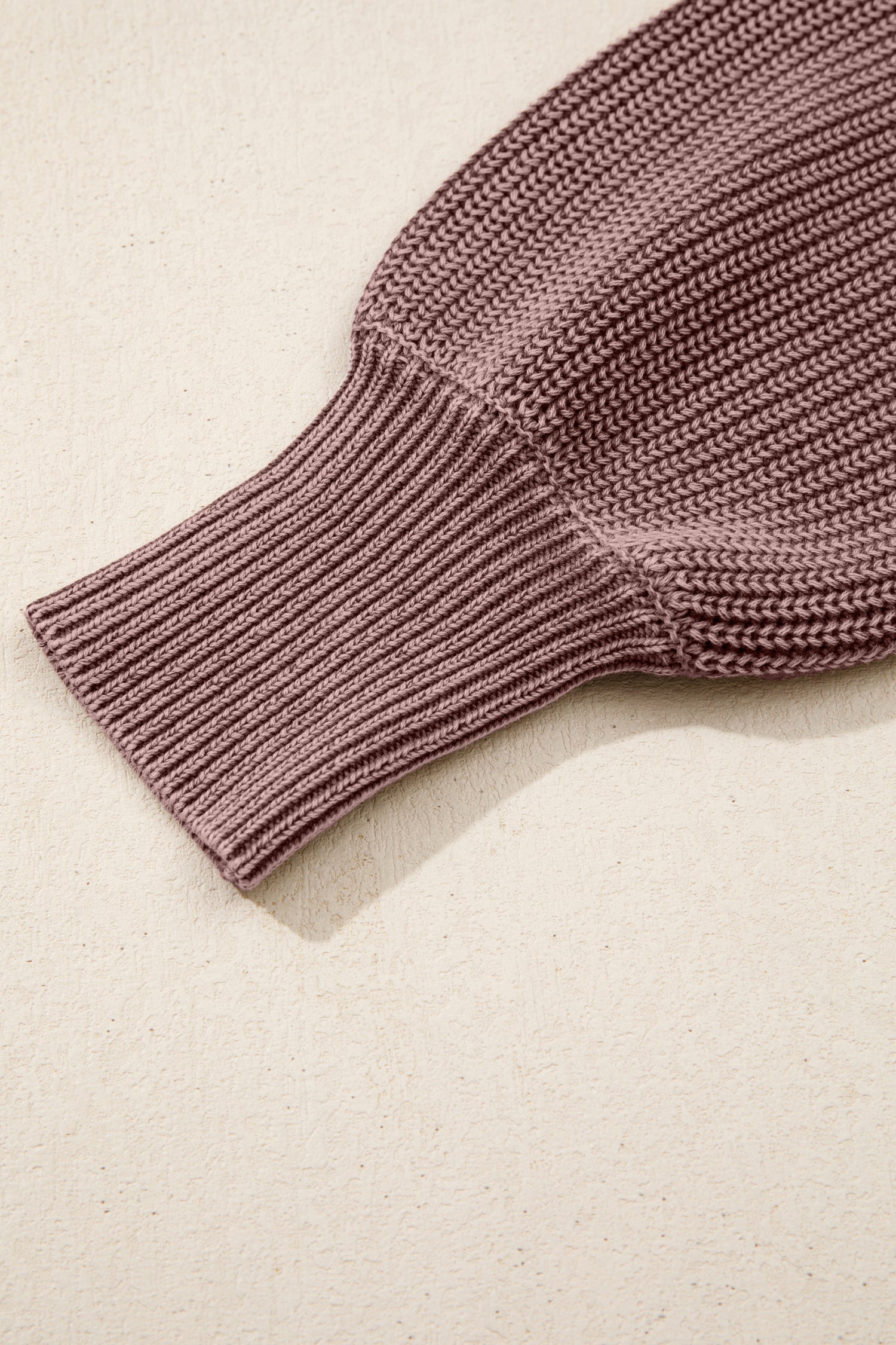 Mineral Wash Knit Button Polo Collar Sweater
