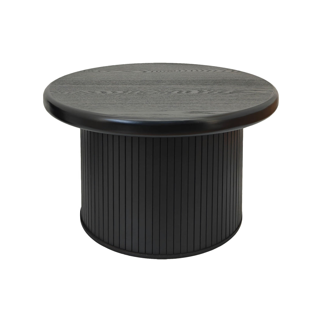 Modern Round Coffee Table Set – Dual Table Combination with Unique Fluted Table Leg Design, Stylish Living Room Furniture