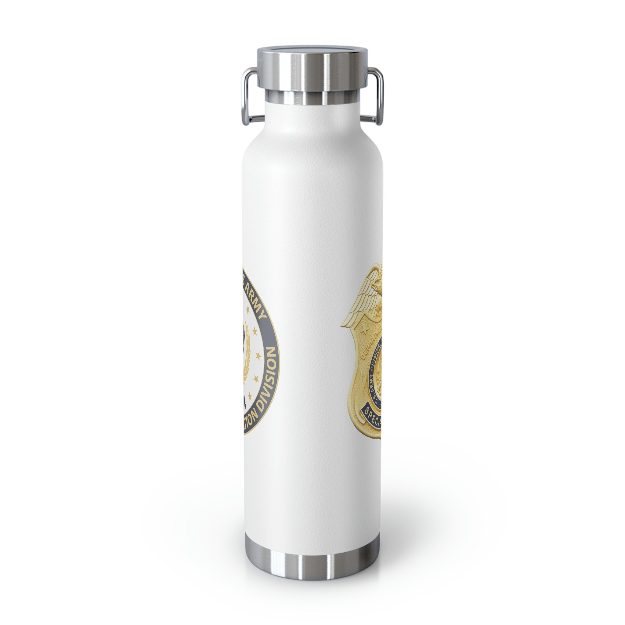 Army CID Badge and Seal - Copper Vacuum Insulated Bottle, 22oz