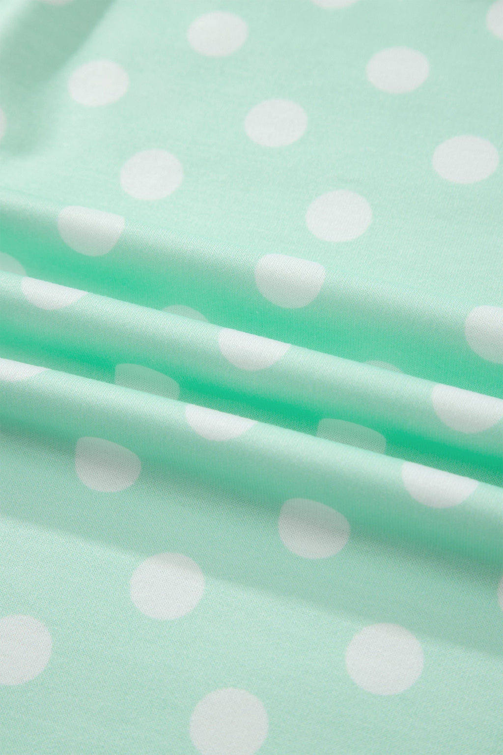 Polka Dot Colorblock Mock Neck & Shorts Set