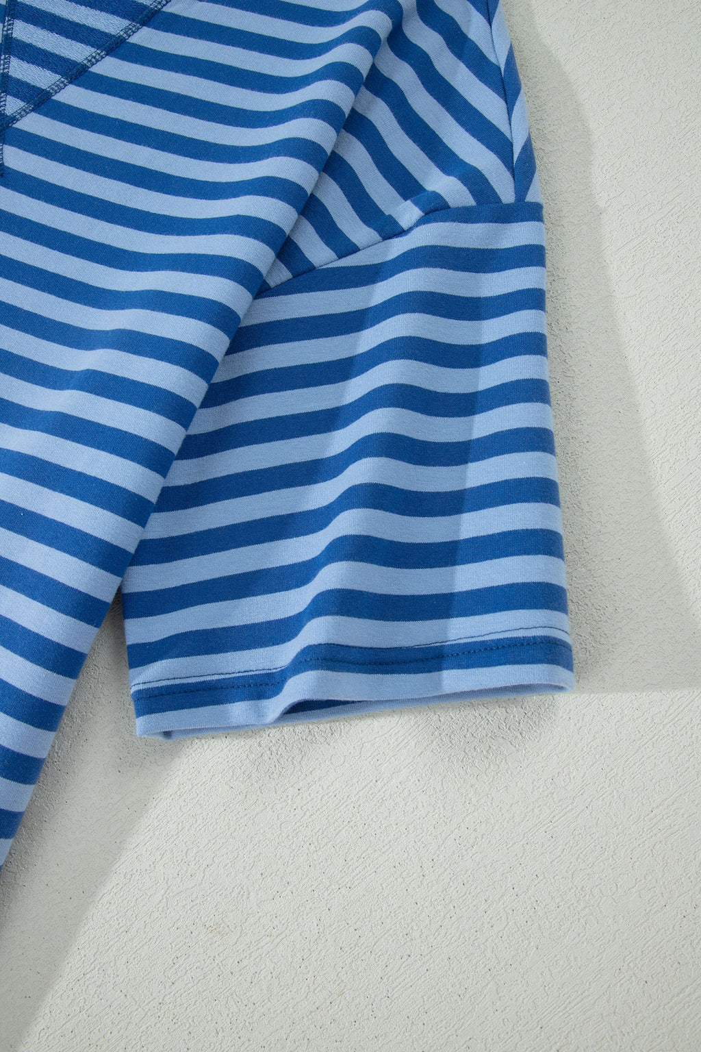 Stripe Short Sleeve Top & High Waist Short Set