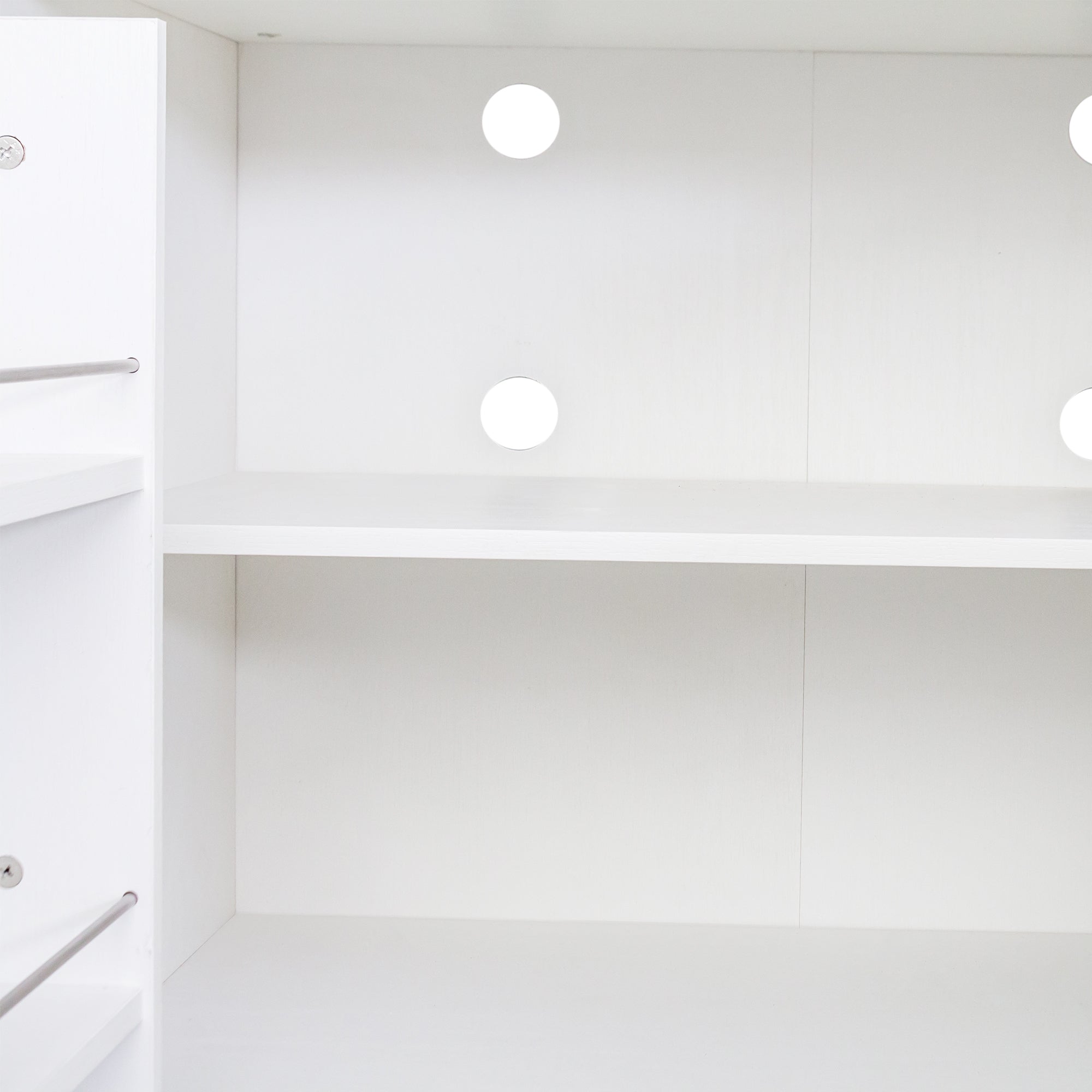 62.99in Kitchen Pantry Cabinet, White Freestanding Buffet Cupboards Sideboard with Doors &  Shelves, Kitchen Pantry Storage Cabinet for Kitchen, Living Room and Dinning Room