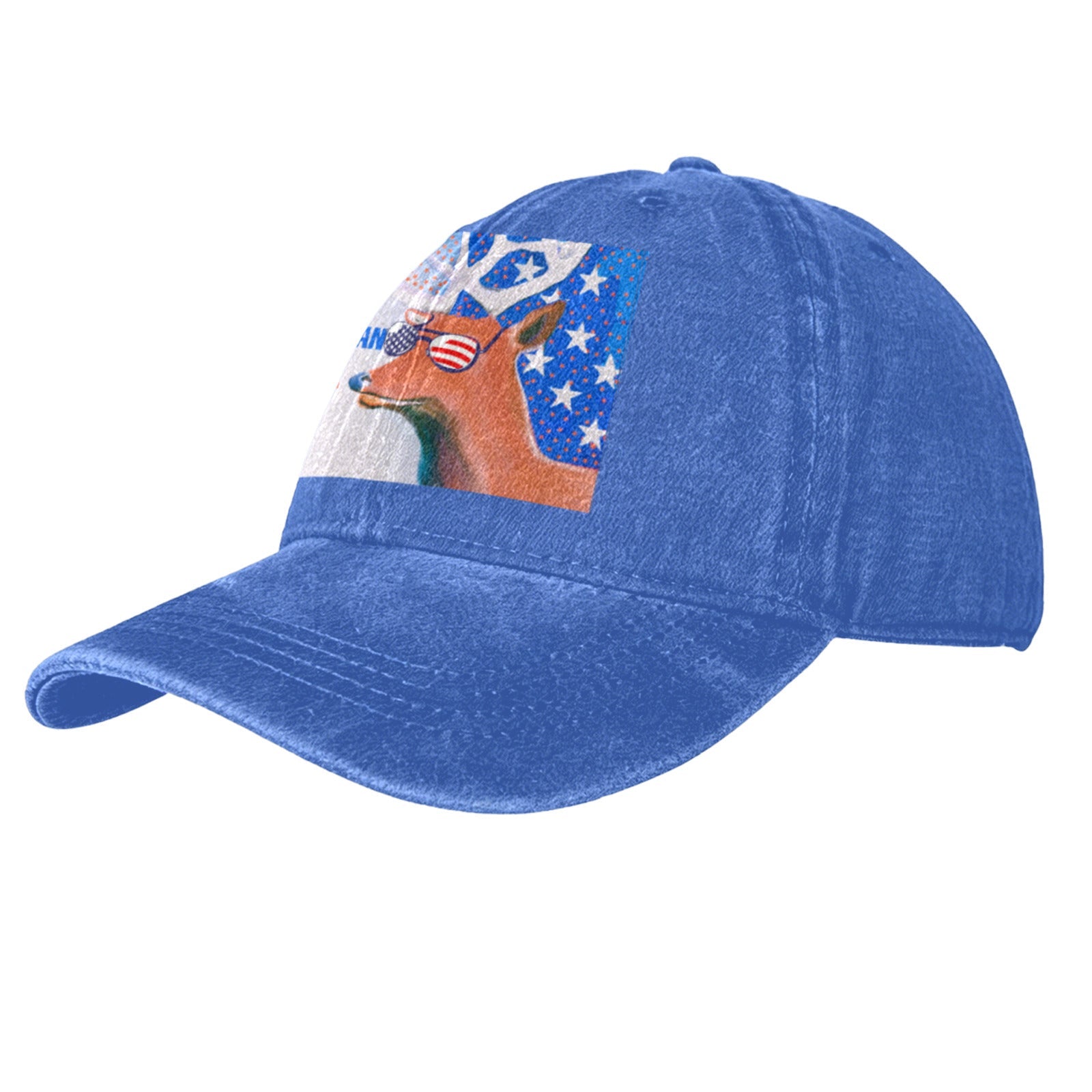 All American Dude Deer Vintage Washed Baseball Cap | Ships from USA