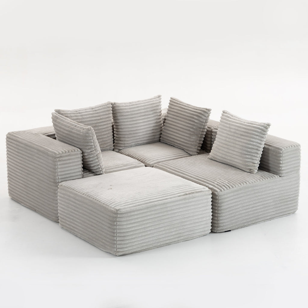 Compressed Sofa:Magic Cube Sofa-YKX-33001-Smoke Grey