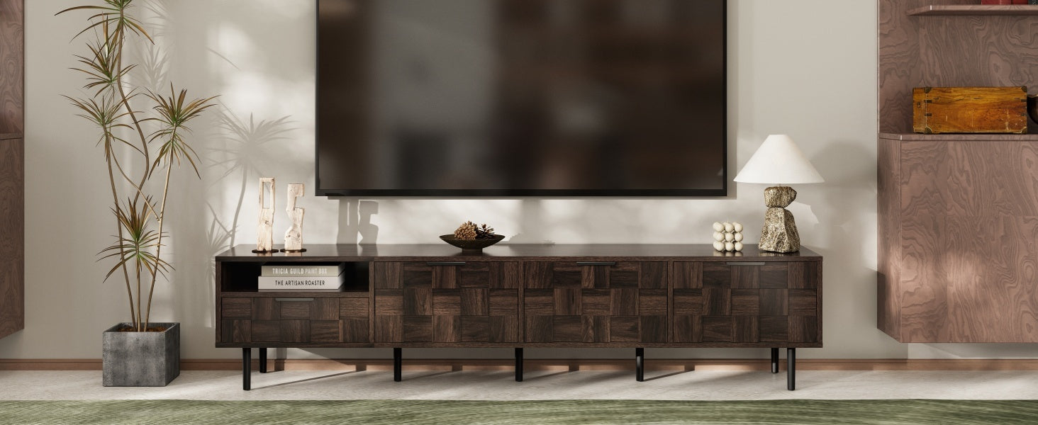 78 ' Mid Century Modern TV Stand for 65+ Inch TVs, TV Console with Storage Cabinets for Living Room, Entertainment Center Storage