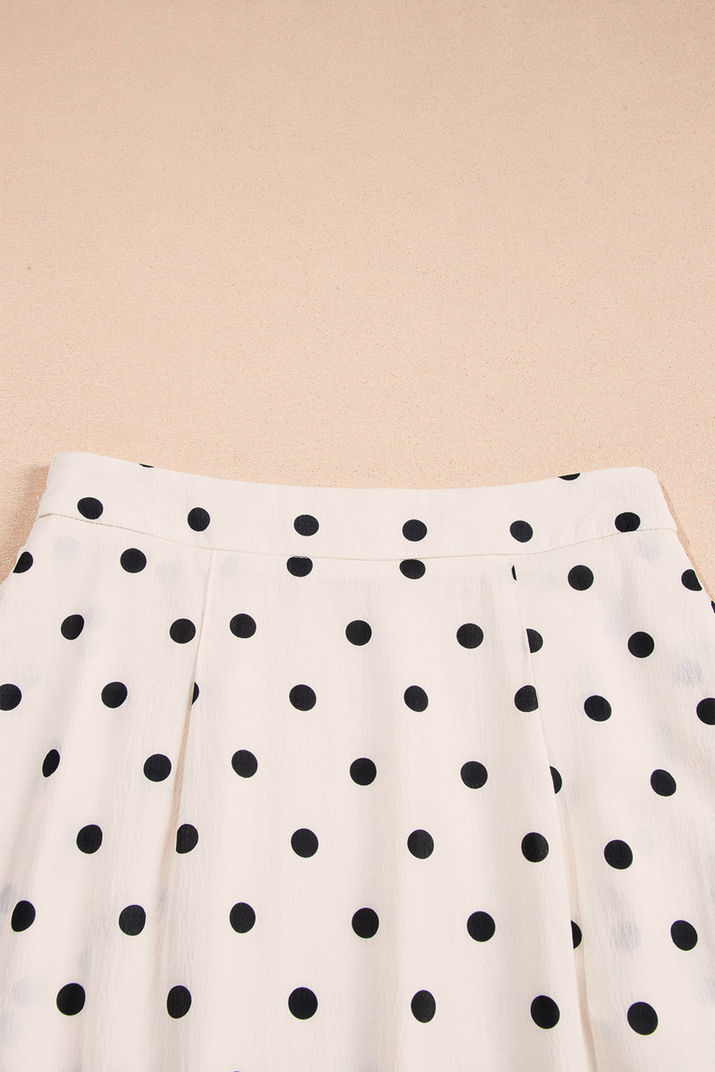 Polka Dot Ruffle Side Slit Maxi Skirt