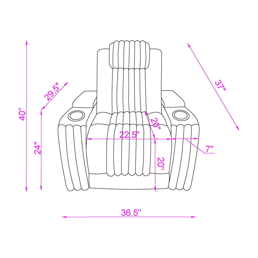 Duran - Power Recliner With Power Headrest